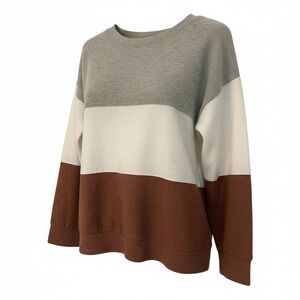 Stitch Fix Nine Britton Colorblock Long Sleeve Pullover Sweater Small Soft Cozy